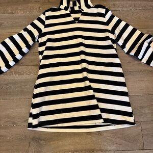 Entro Monochrome Striped Dress